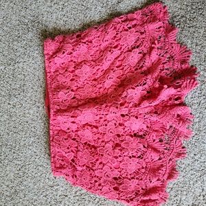 Small pink juniors shorts